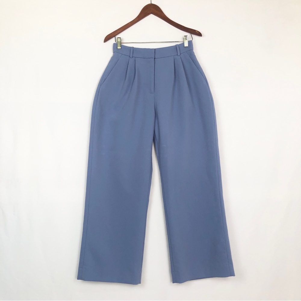 Abercrombie & Fitch Blue Wide-Leg Trousers